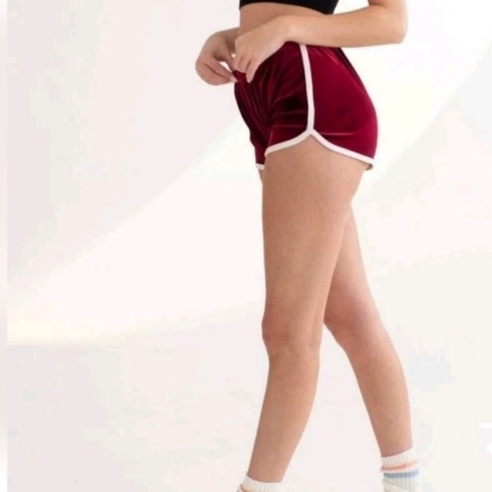 Haley & June Dark Red Wine Velvet Velour Retro Short Shorts Women’s XL